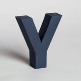Lettera Decorativa Tridimensionale Carta da Montare - Papertype Lettera 3d Papertype Y Blu 