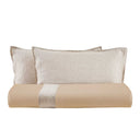 Parure Copripiumino in Flanella di Cotone con Balza in lino - Sierra Copripiumino Flanella Lisola Matrimoniale Beach 