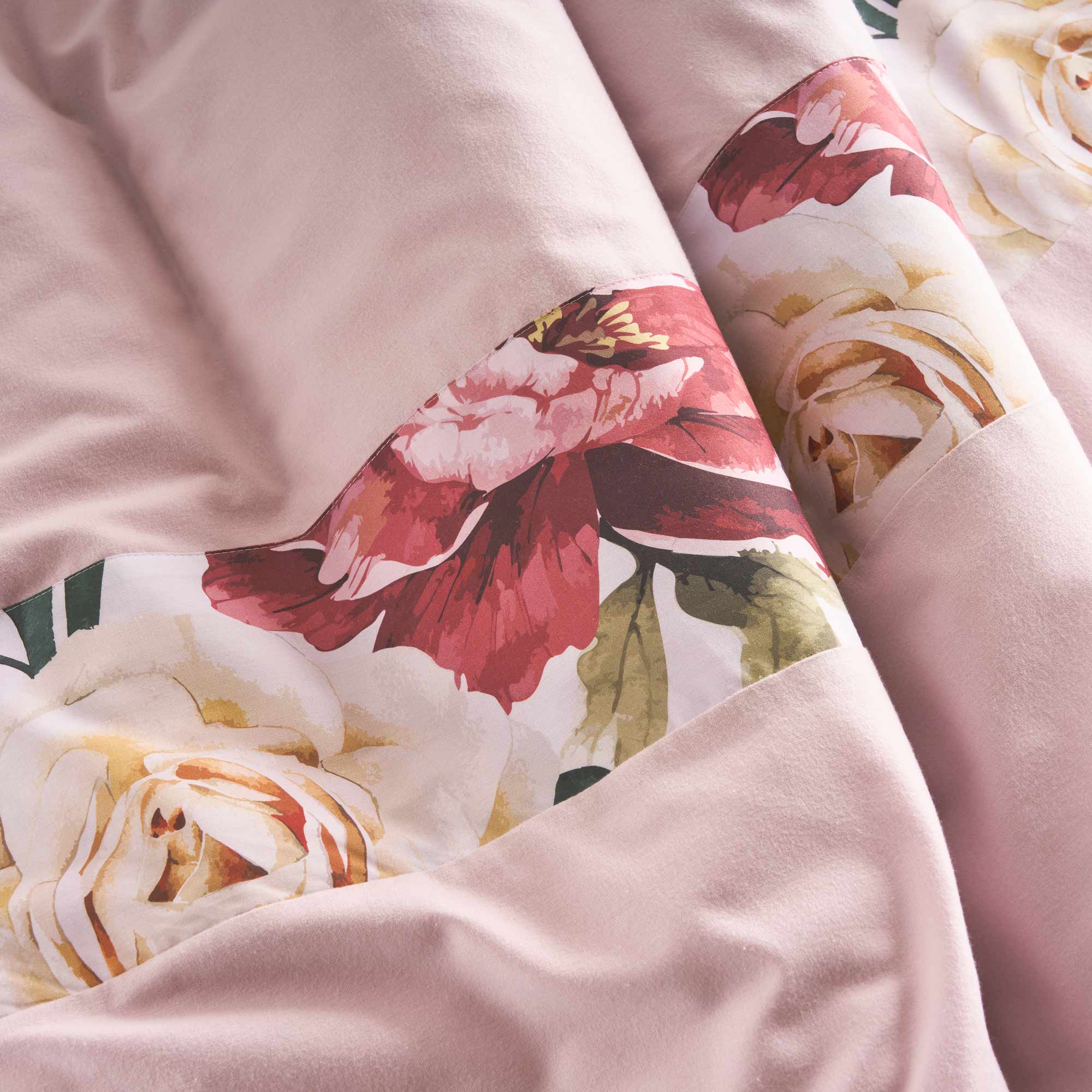 Parure Copripiumino in Flanella di Cotone Fantasia Floreale - Giverny Copripiumino Flanella Lisola 