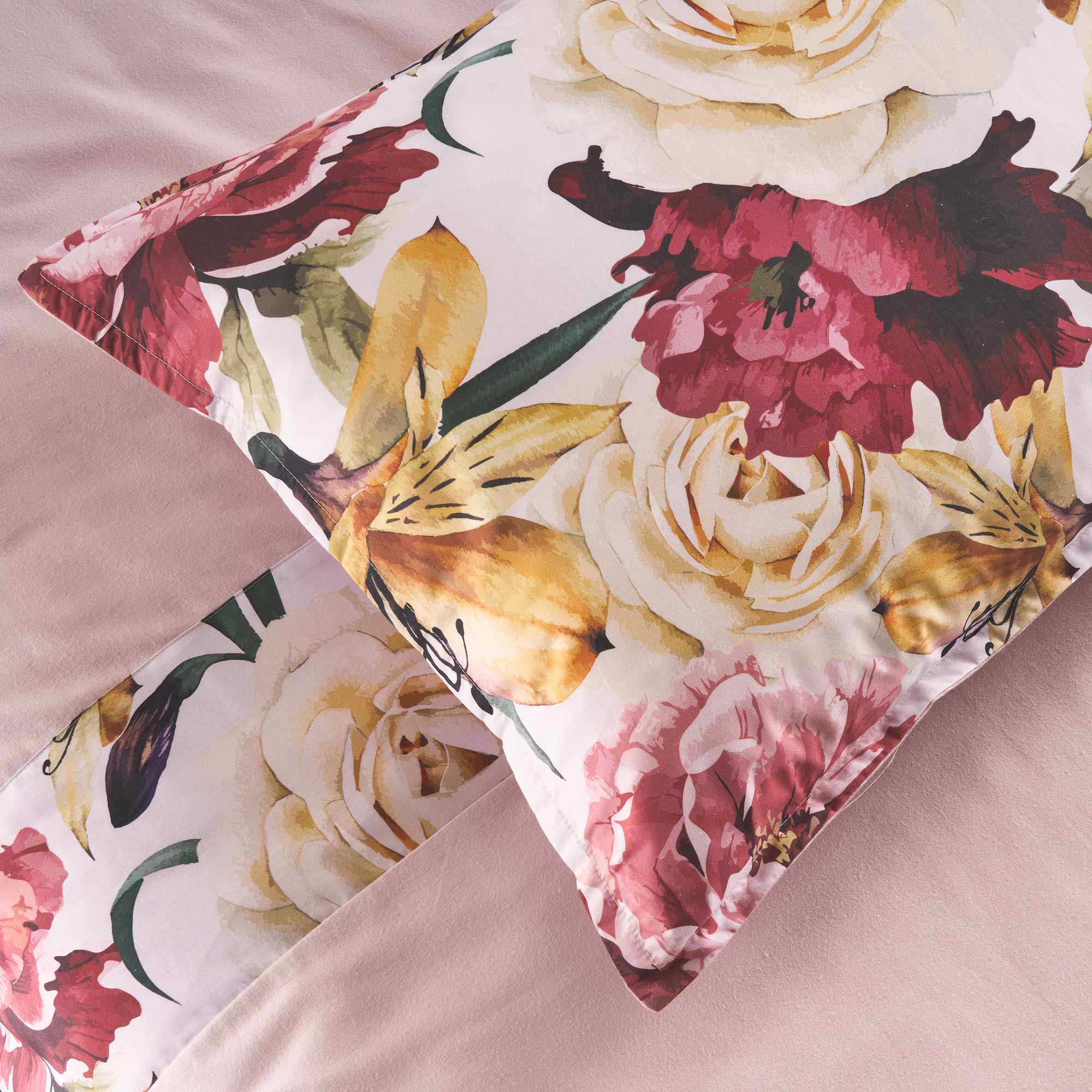 Parure Copripiumino in Flanella di Cotone Fantasia Floreale - Giverny Copripiumino Flanella Lisola 