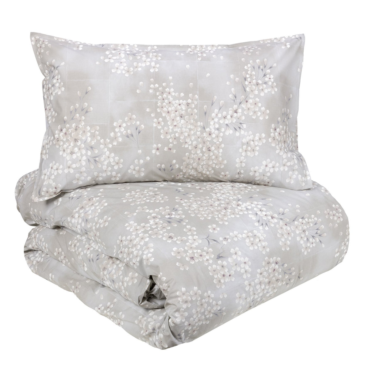 Set Copripiumino 3 Pezzi 240x260cm - Percalle Di Cotone Morbido Modello Fiammeggiante - Foto 1