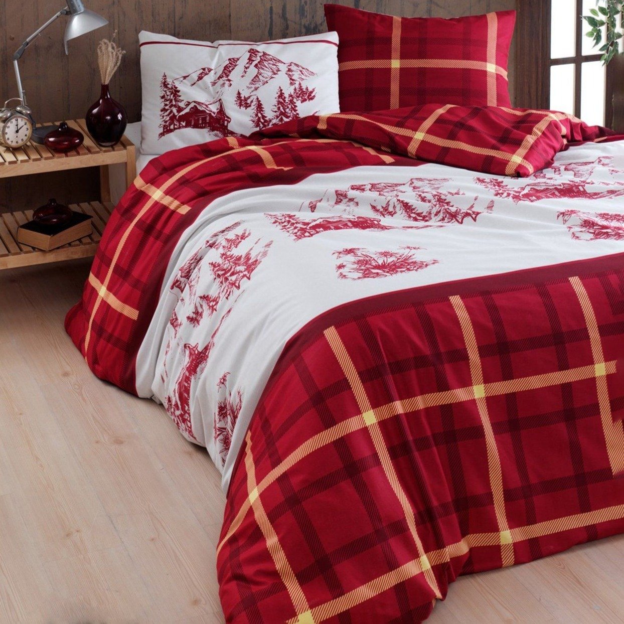 Parure Copripiumino in Puro Cotone con Stampa Montreaux - Main Image