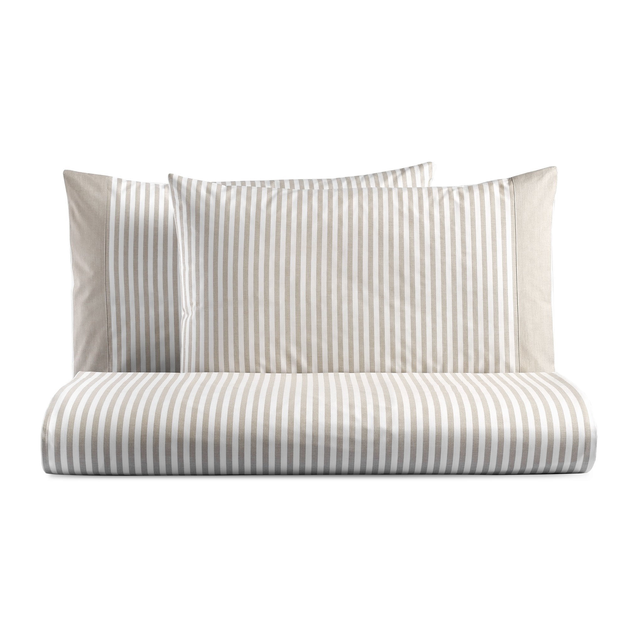 Parure Copripiumino in Puro Cotone Tinto in Filo Rigato Tif - Lisola Larga Corda