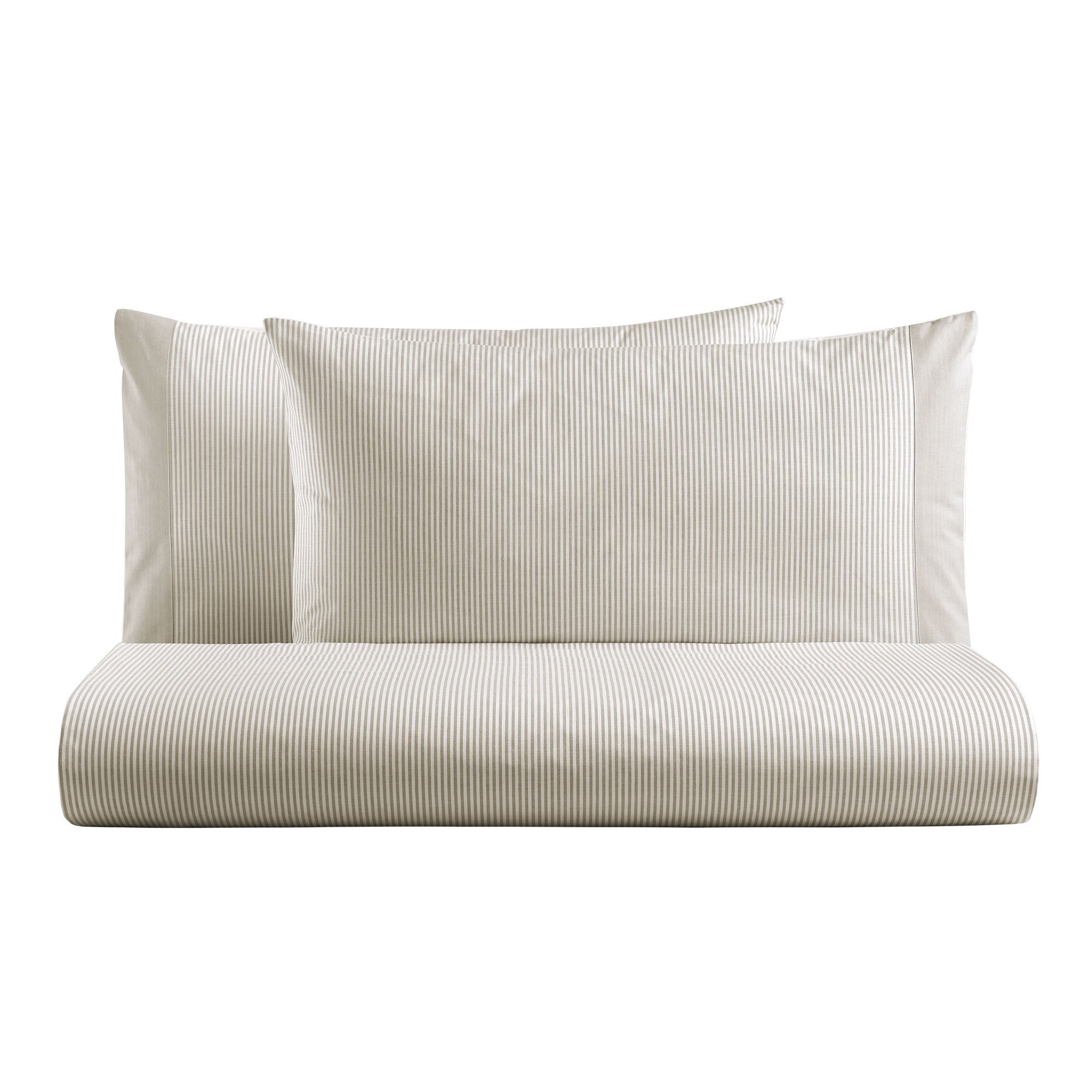 Parure Copripiumino in Puro Cotone Tinto in Filo Rigato Tif - Lisola Stretta Corda