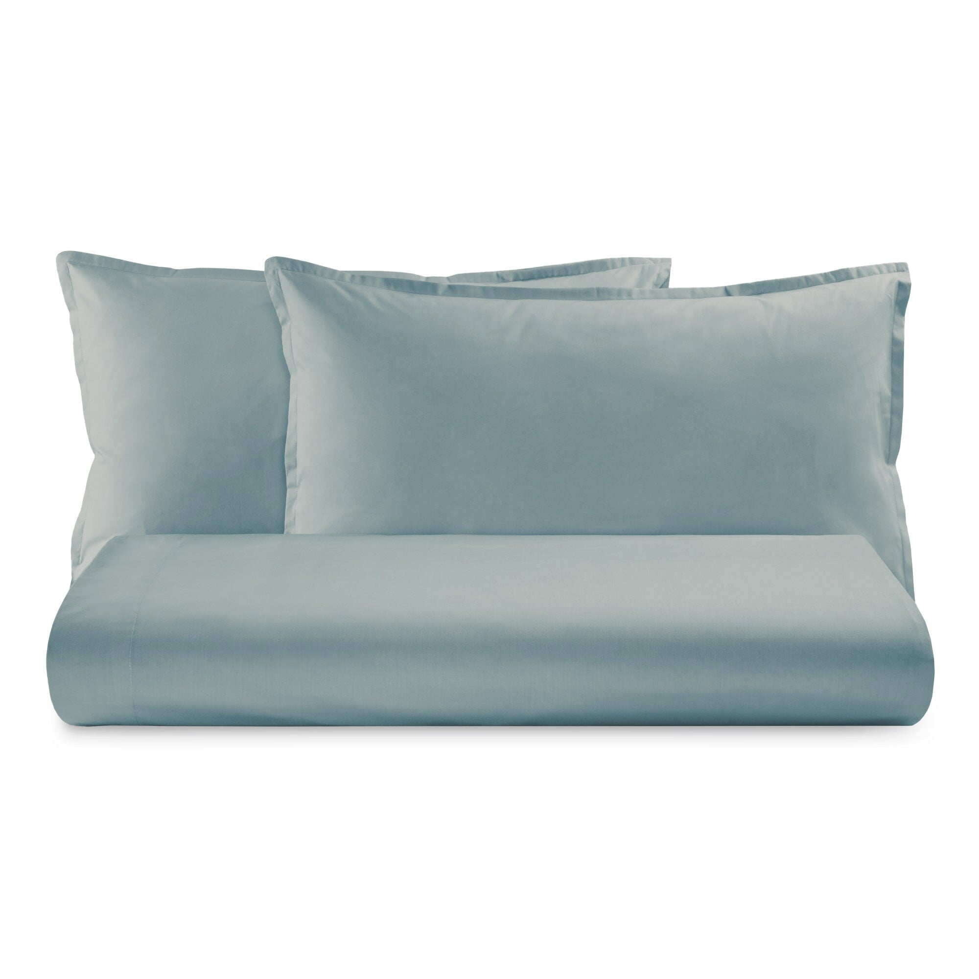 Parure Copripiumino in Puro Raso di Cotone 300TC tinta unita - Gottardo Copripiumino Lisola Basic Singolo Sion 