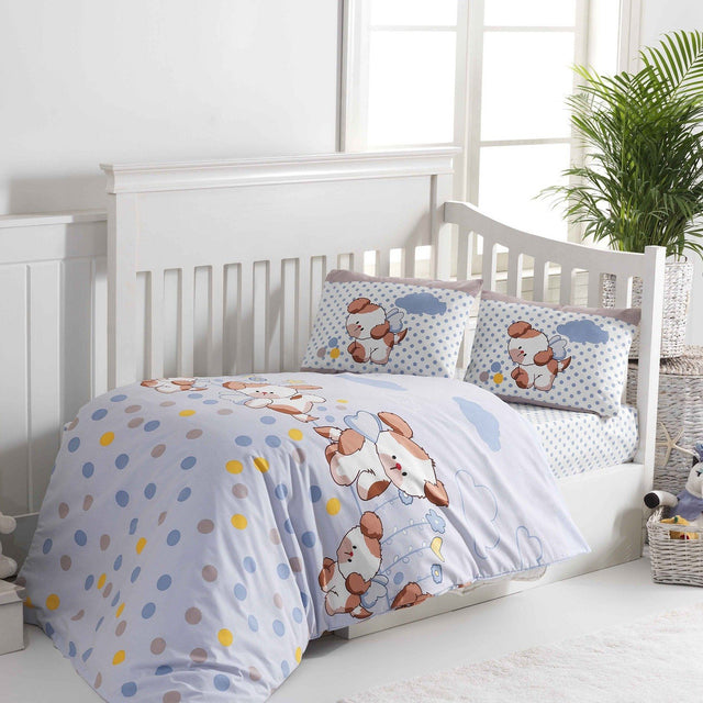 Parure Copripiumino per lettino in puro cotone con fantasia - Puppy Copripiumino Bimbi Daunex 