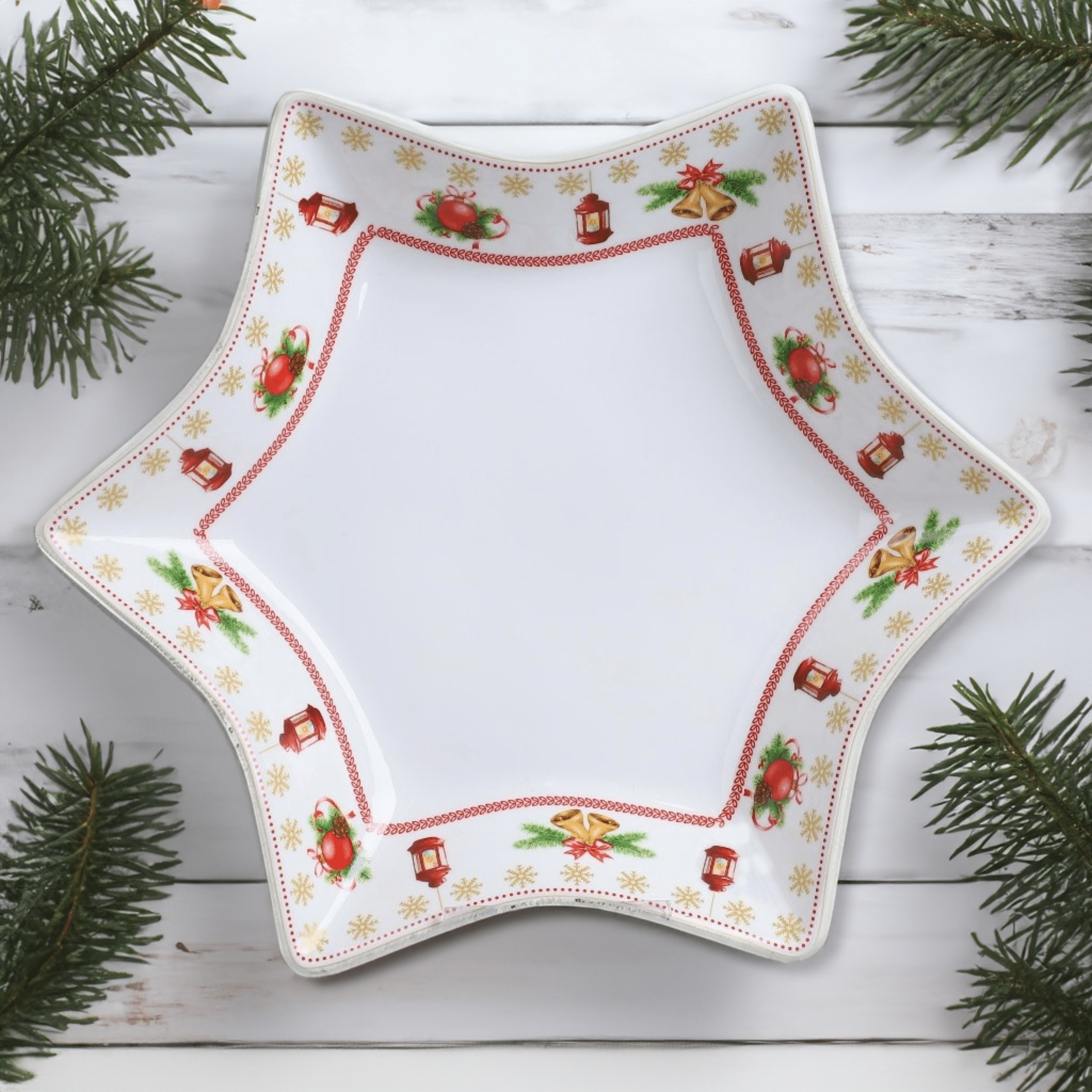 Piatto a Forma di Stella in Porcellana New Bone - Chalet Piatto Villa Altachiara 