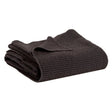 Plaid a Nido D'Ape StoneWashed in Cotone Tinta Unita - Maia Plaid Vivaraise Carbone 