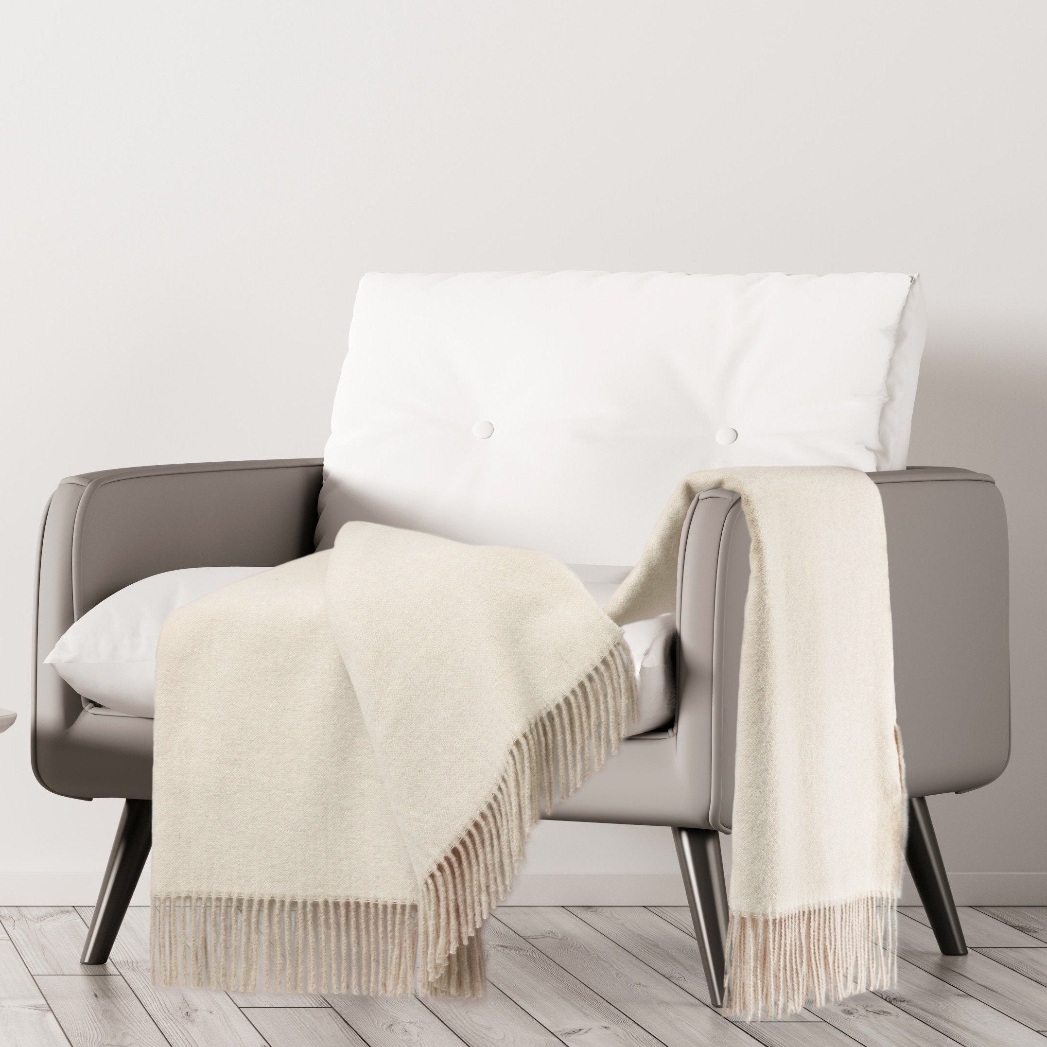 Plaid in Cashmere e Lana Vergine - Iside Plaid Marzotto Beige 