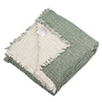 Plaid in Cotone e Lana Stonewashed Reversibile - Amaryllis Plaid Salgado Singolo (130x180cm) Naturale/Verde 