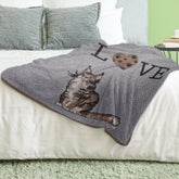 Plaid in Lana Cotta - I Love Maine Coon Plaid i nastri di Mirta 