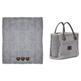 Plaid in MicroPile con Borsa Coordinata - Mountain Plaid Daunex Cuore Antracite 