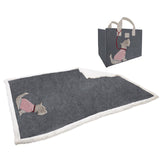 Plaid in MicroPile con Borsa Coordinata - Puppy 