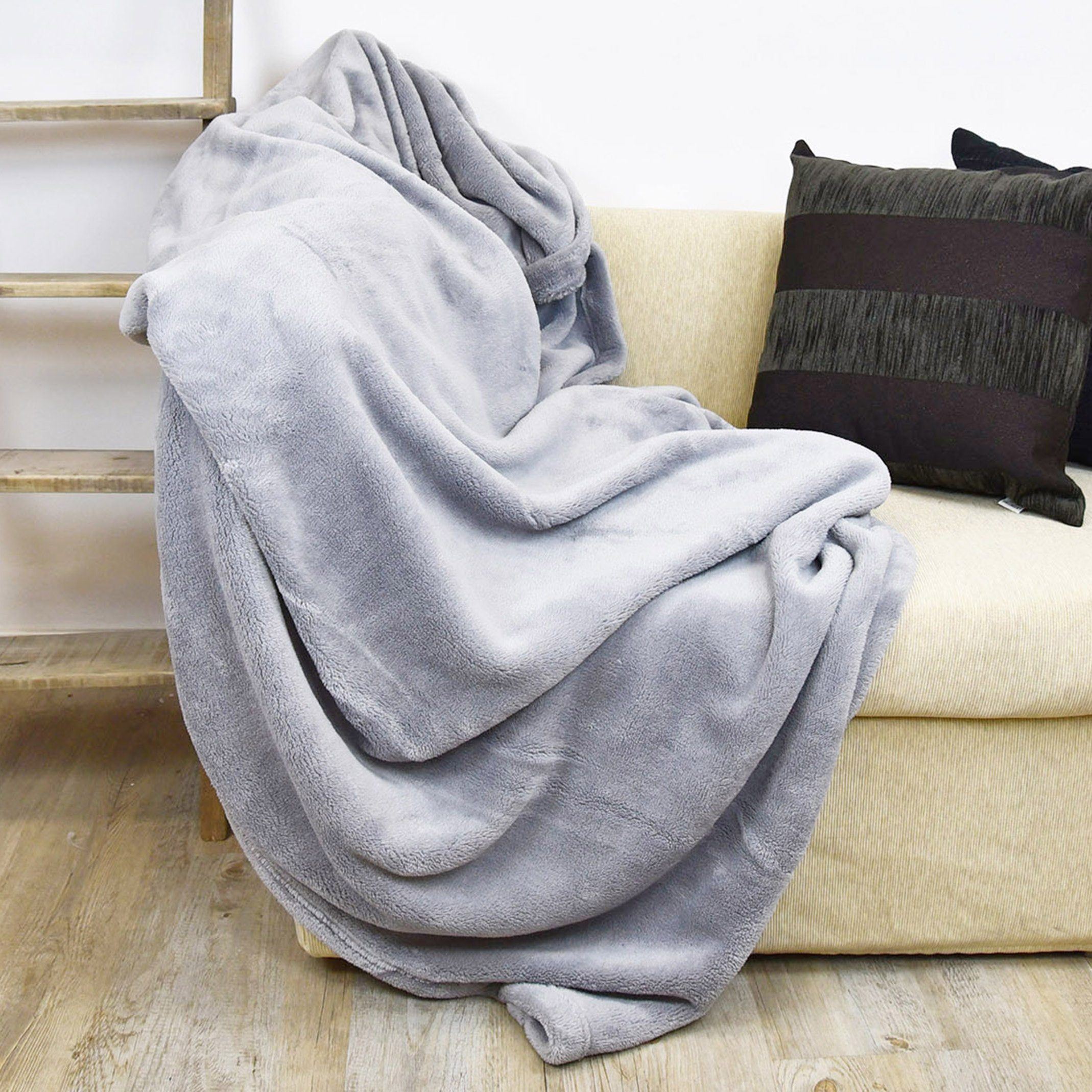 Plaid in Micropile - Prime Plaid Lisola 150x200cm Grigio Perla 