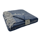 Plaid in Pura Lana Vergine Tinta Unita - Apollo Plaid Lanerossi Blu 