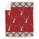 Plaid Morbidotto in MicroPile Fantasia Cervo - Trofeo Plaid Daunex Plaid Rosso 