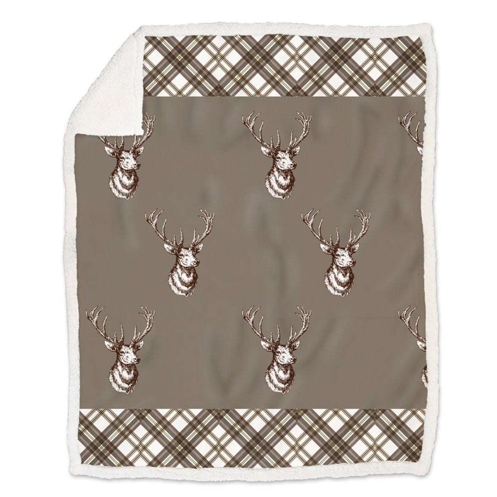 Plaid Morbidotto in MicroPile Fantasia Cervo - Trofeo Plaid Daunex Plaid Tortora 