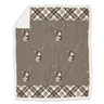 Plaid Morbidotto in MicroPile Fantasia Cervo - Trofeo Plaid Daunex Plaid Tortora 