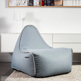 Poltrona Pouf con tela in poliestere riciclato - Medley Poltrona SACKit Blu Polvere 
