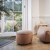 Sedile Pouf in esclusiva pelle naturale danese - Dunes Sedile SACKit Cammello 