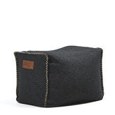 Sedile Pouf rettangolare in fibre di olefina per esterni - Cobana Sedile SACKit Nero 