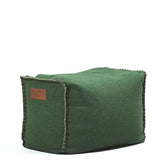 Sedile Pouf rettangolare in fibre di olefina per esterni - Cobana Sedile SACKit Verde 