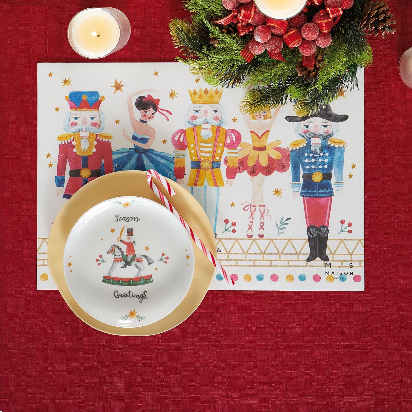 Runner Antimacchia in Fantasia - Schiaccianoci Runner Maison Sucrée 