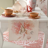 Runner in Lino Fantasia Corallo - Seychelles 