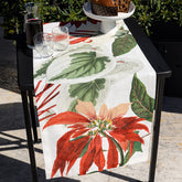 Runner in Puro Lino Fantasia Floreale - Poinsetta 