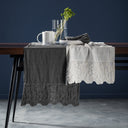 Runner in Puro Lino StoneWashed no Stiro - Primula Runner Fabbrica Del Lino Ferro 