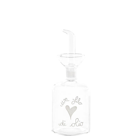 Set 2 Bottiglie in Vetro Borosilicato Serigrafate - Olio e Aceto Bottiglie Simple Day 