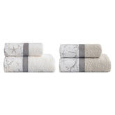 Set 2 Coppie di Spugna con Balza Corallo - Kos Coppia di spugna Lisola Grigio 