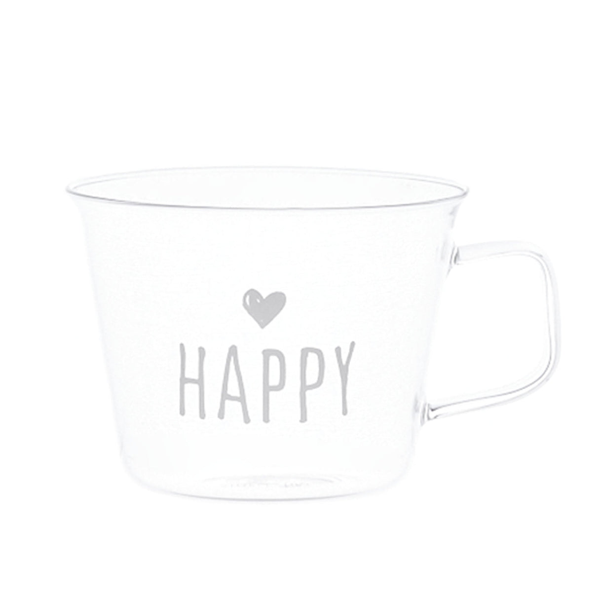 Set 2 Tazze in Vetro Borosilicato Serigrafate - Happy tazze Simple Day 