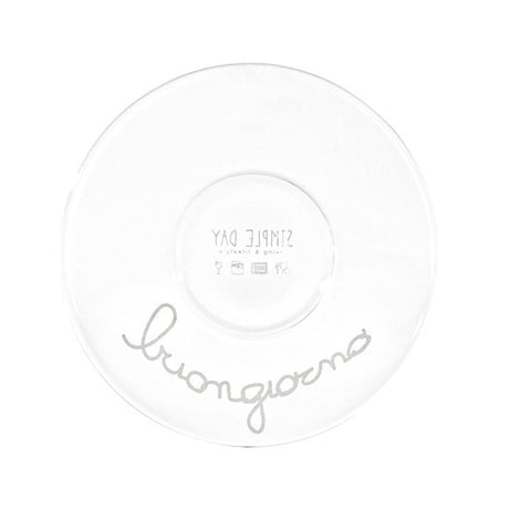 Set 2 Tazzine in Vetro Borosilicato Serigrafate - Caffè Buongiorno tazze Simple Day 