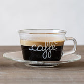 Set 2 Tazzine in Vetro Borosilicato Serigrafate - Pausa Caffè tazze Simple Day 