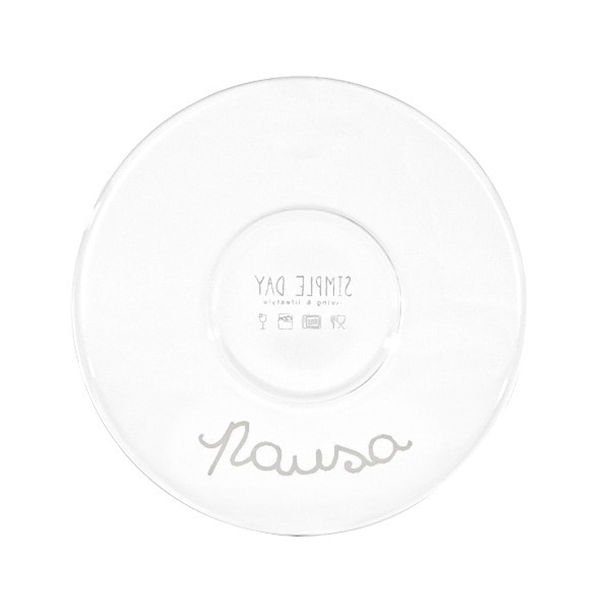 Set 2 Tazzine in Vetro Borosilicato Serigrafate - Pausa Caffè tazze Simple Day 