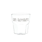 Set 4 Bicchierini in Vetro Borosilicato Serigrafati - Un Amaro Bicchieri Simple Day 
