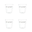 Set 4 Bicchierini in Vetro Borosilicato Serigrafati - Un Amaro Bicchieri Simple Day 