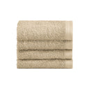 Set 4 Lavette in Spugna di Cotone Tinta Unita - Perla Lavetta Lisola Beige (Beach) 