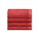 Set 4 Lavette in Spugna di Cotone Tinta Unita - Perla Lavetta Lisola Rosso (Valenza) 