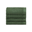 Set 4 Lavette in Spugna di Cotone Tinta Unita - Perla Lavetta Lisola Verde scuro (Jungle) 