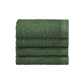 Set 4 Lavette in Spugna di Cotone Tinta Unita - Perla Lavetta Lisola Verde scuro (Jungle) 