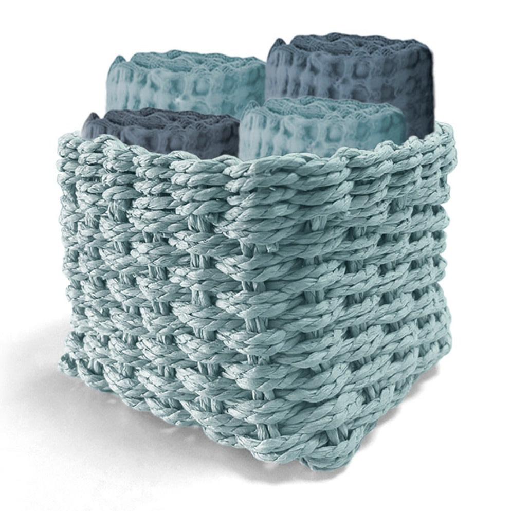 Set 4 Lavette in Spugna di Cotone Tinta Unita - Waffle