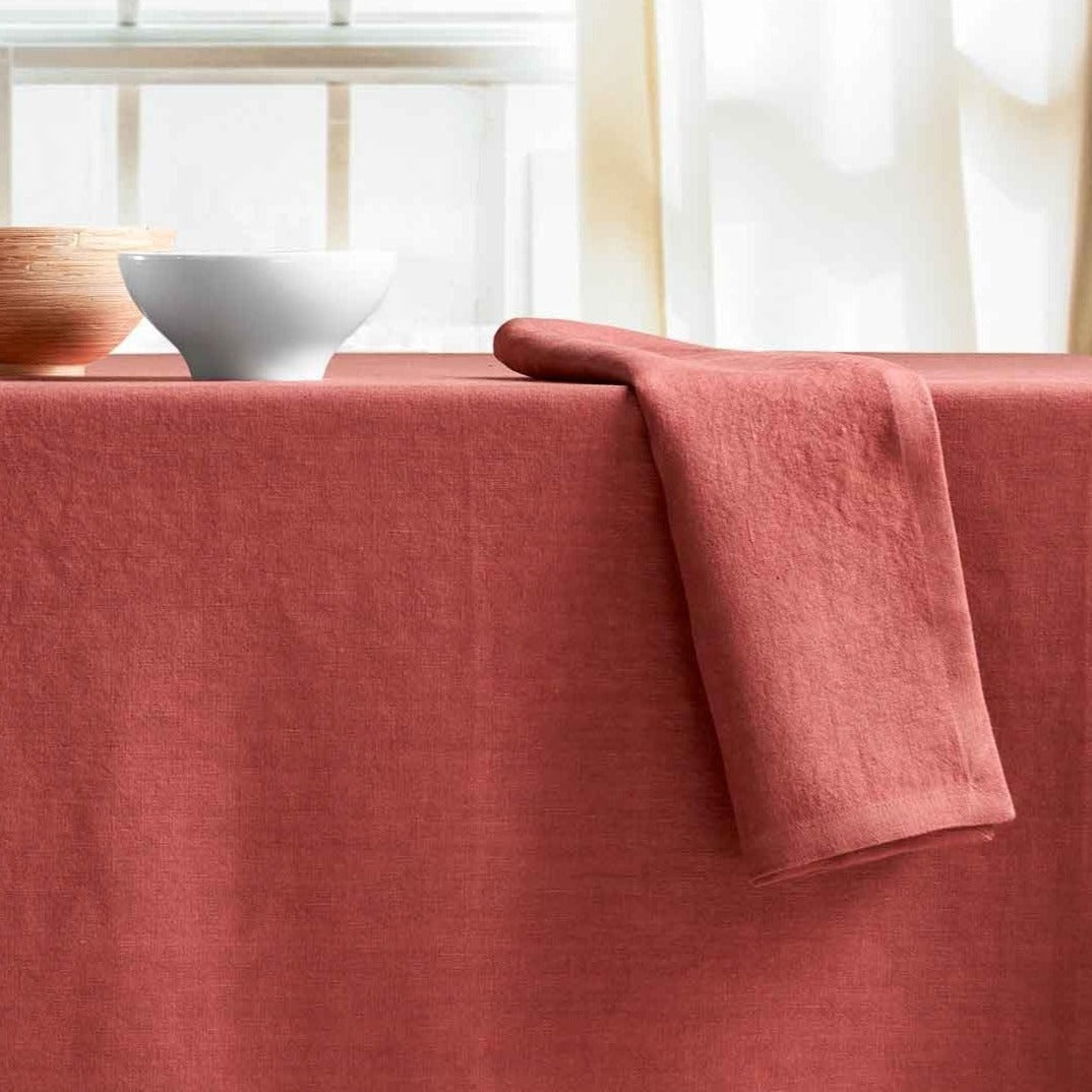 Set Di 4 Tovaglioli In Puro Lino Francese 100% – 50x50 Cm – Bordo Ricamato Dorato – Lavabili – Per Pasqua, Primavera E Cene Eleganti
