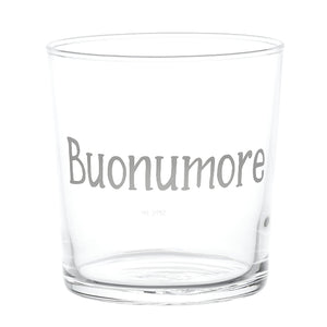 Set 6 Bicchieri Acqua in Vetro Temperato Serigrafati - Buonumore Bicchieri Simple Day 