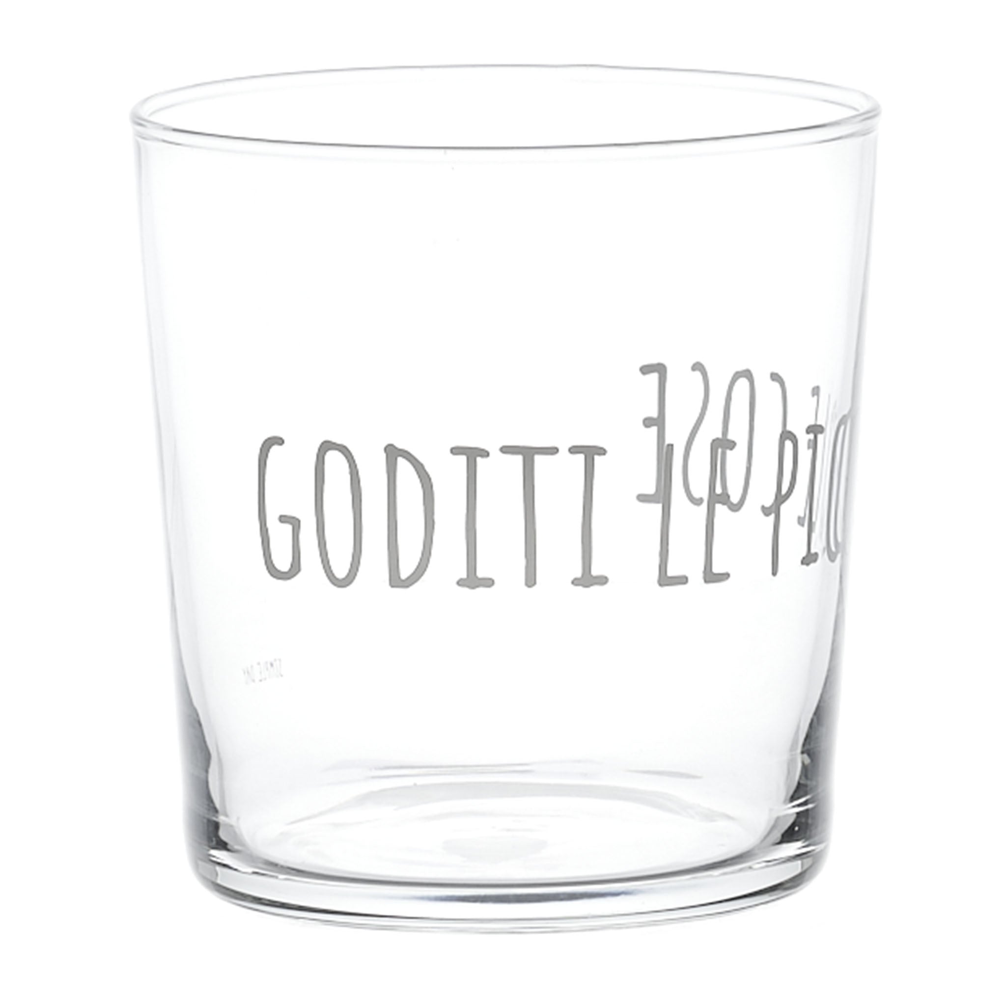 Set 6 Bicchieri Acqua in Vetro Temperato Serigrafati - Le Piccole Cose Bicchieri Simple Day 