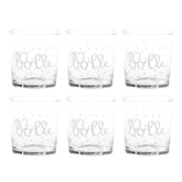 Set 6 Bicchieri Acqua Serigrafati - Con Bolle Bicchieri Simple Day Bianco 