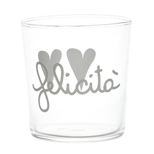 Set 6 Bicchieri Acqua Serigrafati - Felicità Bicchieri Simple Day 