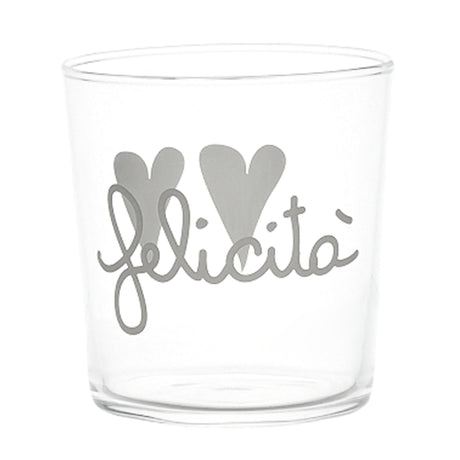 Set 6 Bicchieri Acqua Serigrafati - Felicità Bicchieri Simple Day 