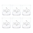 Set 6 Bicchieri Acqua Serigrafati - H2O Bicchieri Simple Day Bianco 